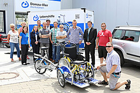 Spende an die Donau-Iller Werkstätten in Senden mit Jessica Kulitz.