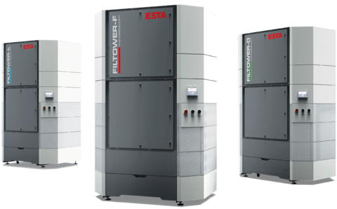 The powerful filter towers.