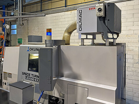 Kompakter Emulsionsnebelabscheider OILMAC von ESTA Absaugtechnik