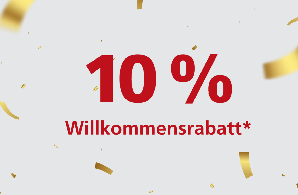 10%* Willkommensrabatt auf das gesamte Sortiment im ESTA Onlineshop