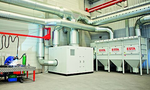 DUSTMAC extraction system at customer Faist