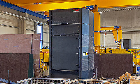 Filterturm FILTOWER von ESTA in der Produktion Filterturm FILTOWER von ESTA in der Produktion