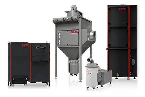 Mobile and stationary dust extractors