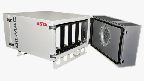 The oil mist separator OILMAC for the extraction of aerosols. The oil mist separator OILMAC for the extraction of aerosols.