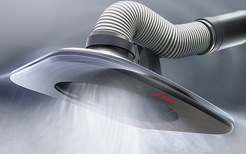 A dust extractor ensures clean air. A dust extractor ensures clean air.