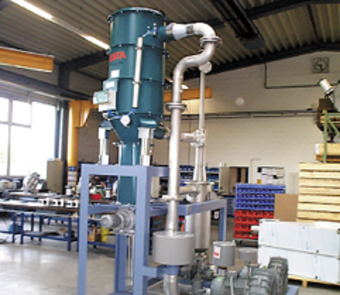 Der Gegenstromsichter mit Filterzyklon von ESTA. Der Gegenstromsichter mit Filterzyklon von ESTA.