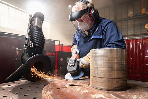 ATEX-konformer Entstauber DUSTOMAT DRY von ESTA Absaugtechnik