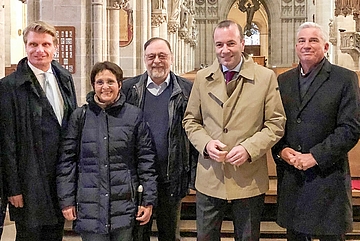Dr. Peter Kulitz, Managing Director of ESTA, is visiting the Ulm cathedral.