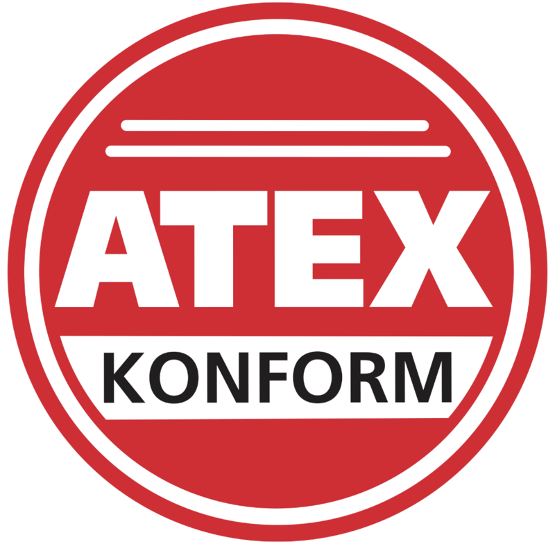 The ATEX mark of conformity.