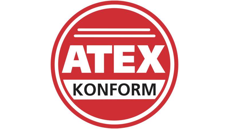 The ATEX mark of conformity.