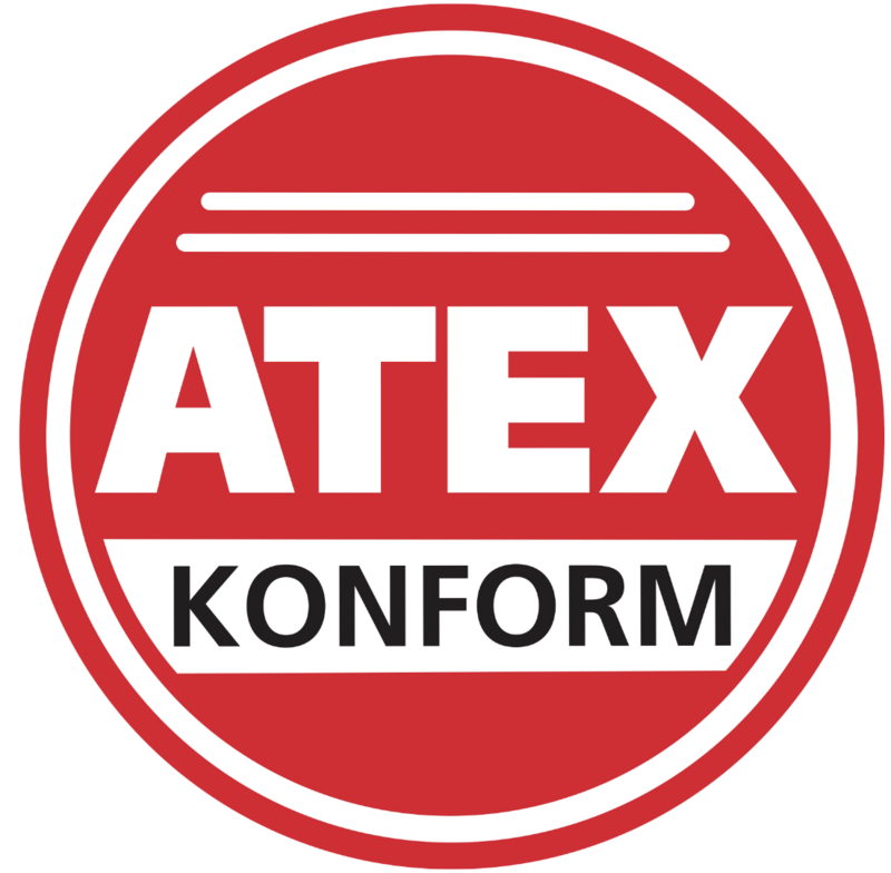 The ATEX mark of conformity.