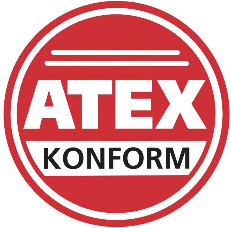 The ATEX mark of conformity.