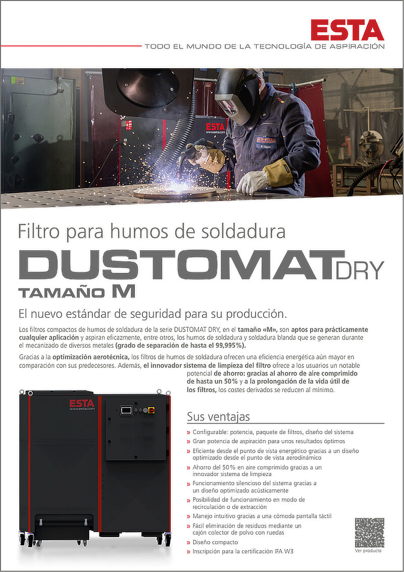 DUSTOMAT DRY M Filtro de humo de soldadura 