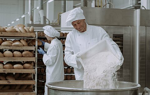 Extraction systems for flour transfer