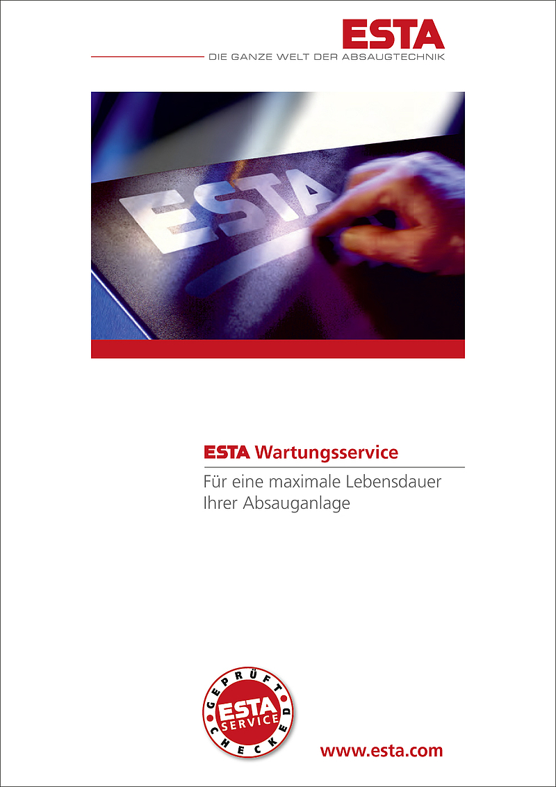 Das Wartungsservice Prospekt von ESTA.