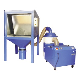 The mobile dust extractor of the DUSTOMAT S series with special painting.
