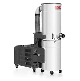 Mobile and quiet high-vacuum dust extractor for precise extraction on handheld power tools.