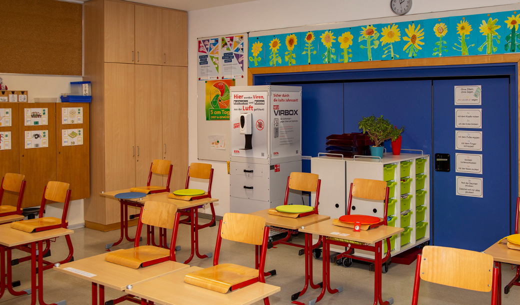 virbox air purifier in a class room virbox air purifier in a class room