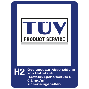 Industrial extractor TÜV approved