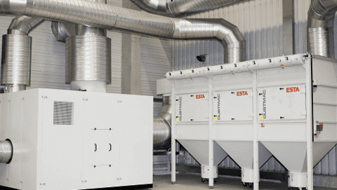 Die DUSTMAC P-Serie ist eine Patronenfilteranlage. Die DUSTMAC P-Serie ist eine Patronenfilteranlage.