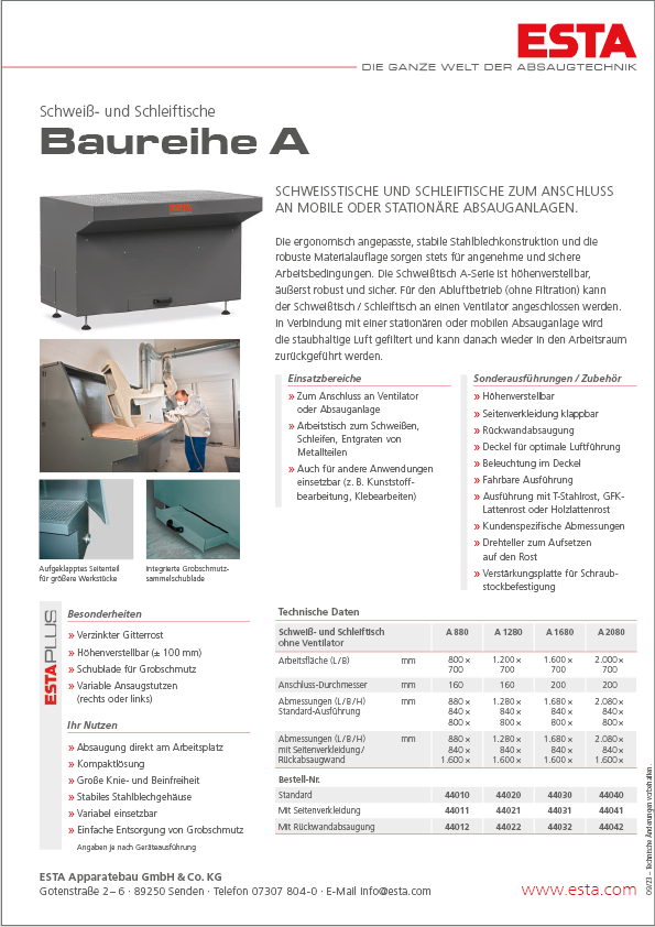ABSAUGTISCH