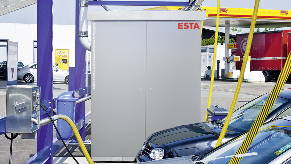 Der Einsatz von ESTA Absauganlagen in Waschanlagen, Waschparks und Tankstellen.