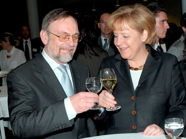 Dr. Peter Kulitz with German Chancellor Angela Merkel. Dr. Peter Kulitz with German Chancellor Angela Merkel.